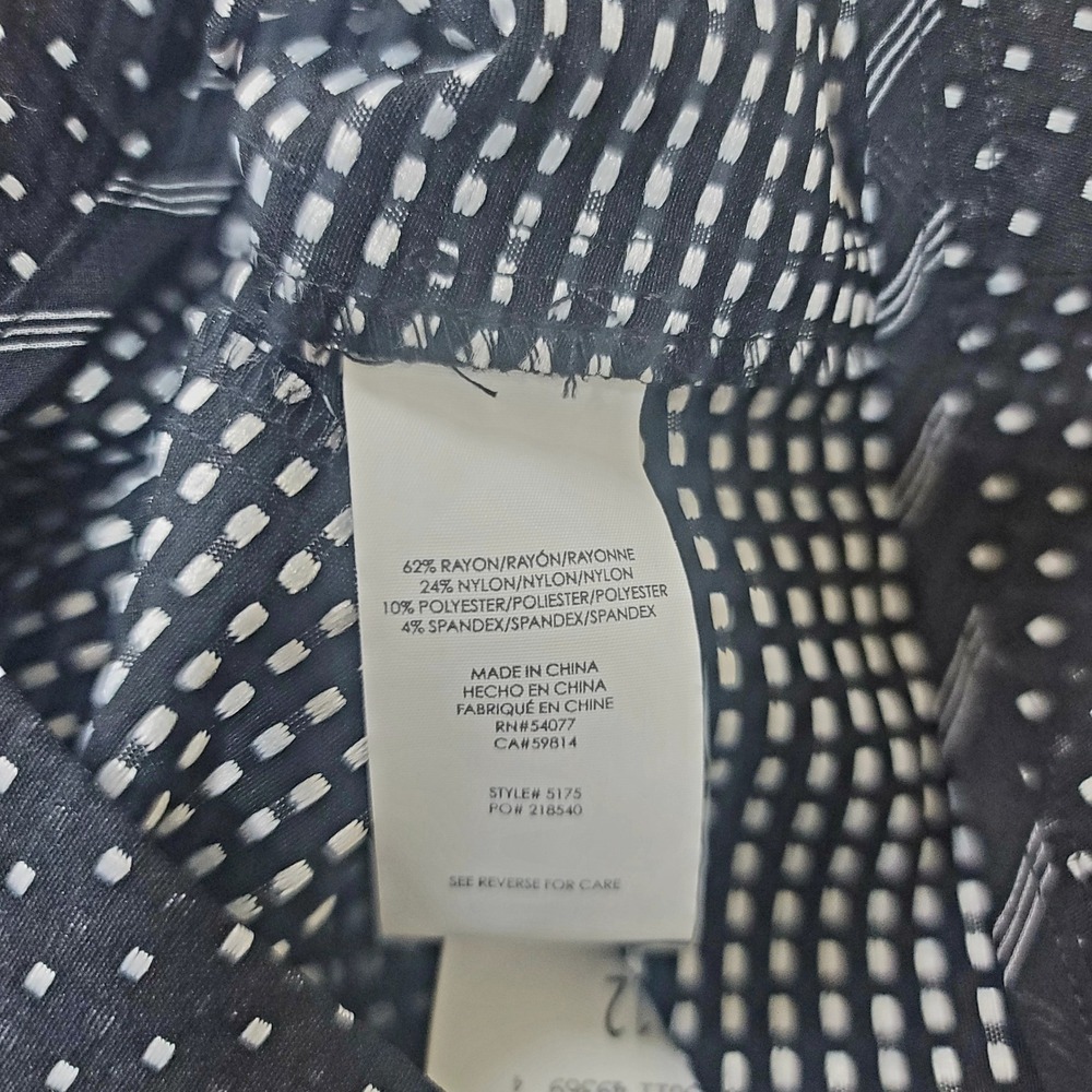 Cabi #5175 black polka dot cropped slim ankle trousers size 12 - Picture 8 of 10